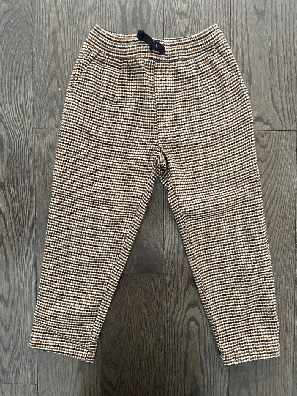 3-4yrs Zara Tan and Black Houndstooth Knit Joggers